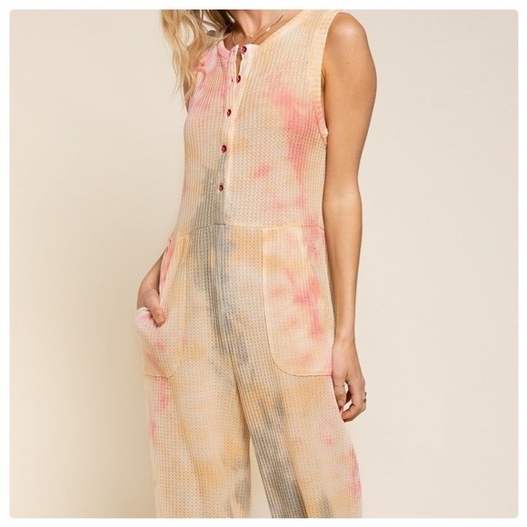 POL Hand Dip Dyed Statement Jumpsuit - Picture 6 of 10